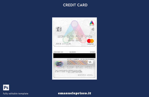 modello di carta mastercard Mongolia Arig Bank in stile verificato